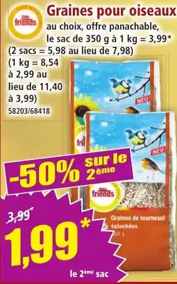 Norma the friends Graines pour oiseaux offre