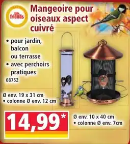 Norma THE FRIENDS Mangeoire pour oiseaux aspect cuivré offre