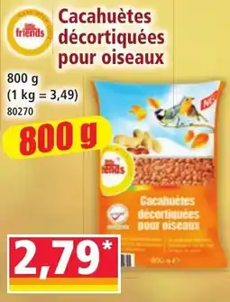 Norma Café friends Cacahuètes décortiquées pour oiseaux offre