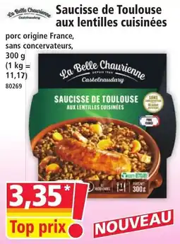 Norma La Belle Chaurienne Saucisse de Toulouse aux lentilles cuisinées offre
