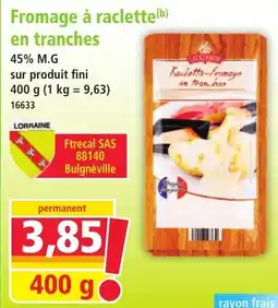 Norma Leckerrom Fromage à raclette en tranches offre