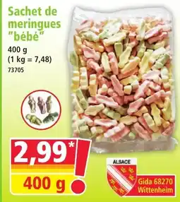 Norma Sachet de meringues "bébé" offre