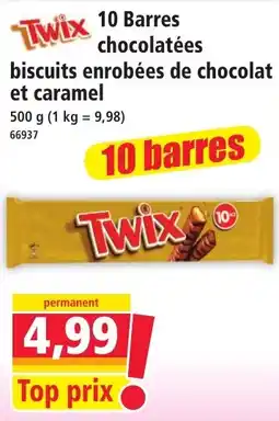 Norma Twix 10 Barres chocolatées offre