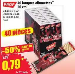 Norma PROF allumettes offre