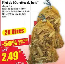 Norma Filet de bûchettes de bois offre