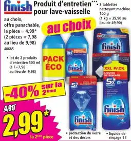 Norma finish Produit d'entretien pour lave-vaisselle offre