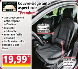 Norma DIAMOND CAR Couvre-siège auto aspect cuir "Premium" offre