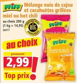 Norma PFIFF Mélange noix de cajou et cacahuètes grillées offre