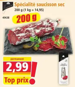 Norma Gourmand Spécialité saucisson sec offre