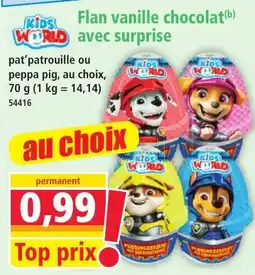 Norma Kids World Flan vanille chocolat offre