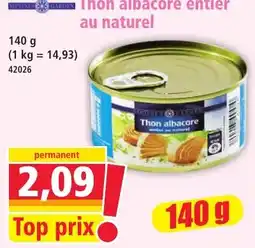 Norma Purina Thon albacore entier au naturel offre