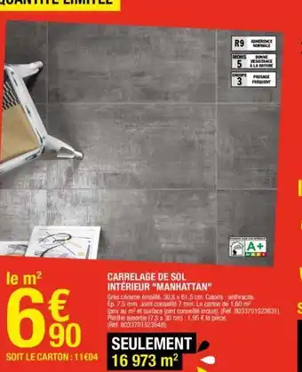 Brico Dépôt Carrelage de sol interieur manhattan offre