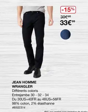 Jean Homme Wrangler