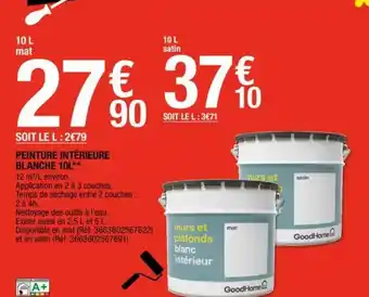 Brico Dépôt Peinture intérieur blanche 10l offre
