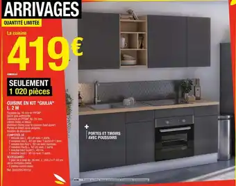 Brico Dépôt Cuisine en kit giulia offre