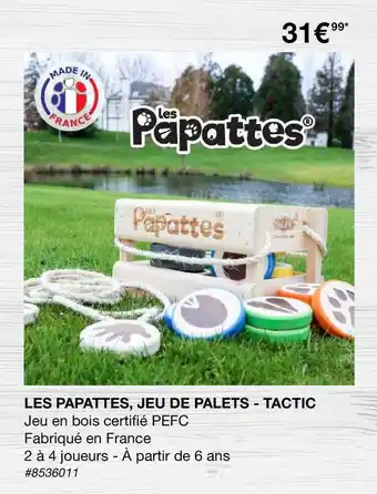 Costco Les Papattes, Jeu De Palets - Tactic offre