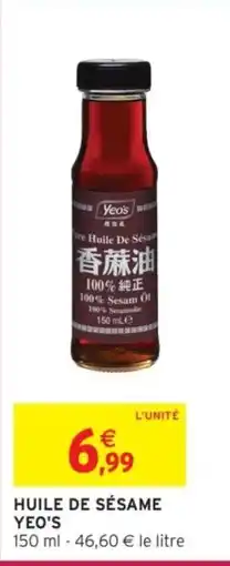 Intermarché YEO'S Huile de Sésame offre