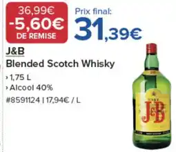 Costco J&B Blended Scotch Whisky offre
