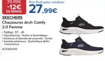 Costco SKECHERS Chaussures Arch Comfy 2.0 Femme offre