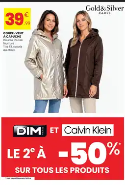 Stokomani Gold&Silver COUPE-VENT À CAPUCHE offre