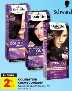 Stokomani Schwarzkopf Palette coloration creme couleur offre
