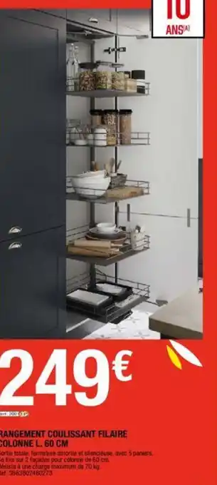 Brico Dépôt Rangement coulissant filaire colonne offre