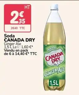 Promocash CANADA DRY Ginger Ale offre