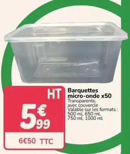 Promocash Barquettes micro-onde offre