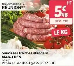 Promocash MAK-YUEN Saucisses fraîches standard offre
