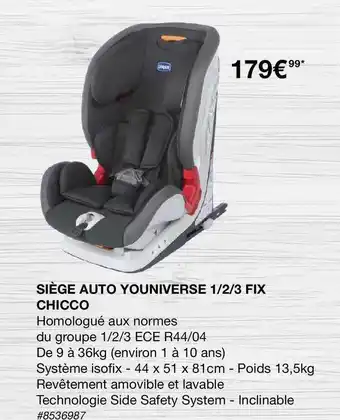 Siège Auto Youniverse 1-2-3 Fix Chicco