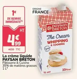 Promocash PAYSAN BRETON La crème liquide offre
