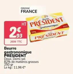 Promocash PRÉSIDENT Beurre gastronomique offre