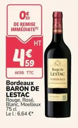Promocash BARON DE LESTAC Bordeaux offre