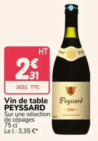 Promocash Peyssard Vin de table offre