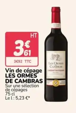 Promocash LES ORMES DE CAMBRAS offre