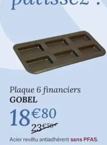GOBEL Plaque 6 financiers