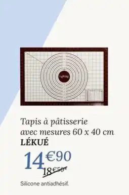 Ambiances & Styles Lékué tapis à pâtisserie offre