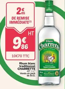 Promocash Charrette Rhum blanc traditionnel offre