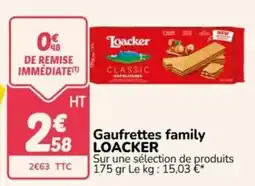 Promocash Loacker Gaufrettes family offre
