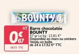 Promocash BOUNTY Barre chocolatée offre