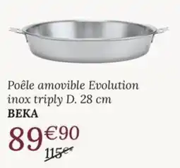 Ambiances & Styles BEKA Poêle amovible Evolution inox triply offre