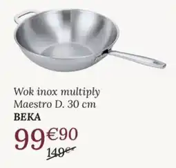 Ambiances & Styles BEKA Wok inox multiply Maestro D. 30 cm offre