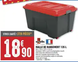 Brico Cash sundis MALLE DE RANGEMENT 135 L offre