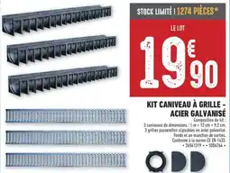 Brico Cash KIT CANIVEAU À GRILLE - ACIER GALVANISÉ offre