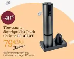 Ambiances & Styles PEUGEOT Tire-bouchon électrique Elis Touch Carbone offre