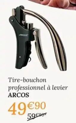 Ambiances & Styles Arcos tire-bouchon professionnel à levier offre