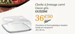 Ambiances & Styles Guzzini cloche a fromage carre gocce gris offre