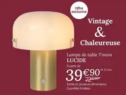 Ambiances & Styles LUCIDE Lampe de table Timon offre
