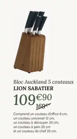 Ambiances & Styles LION SABATIER Bloc Auckland 5 couteaux offre