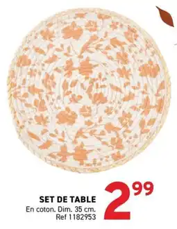 Trafic SET DE TABLE offre